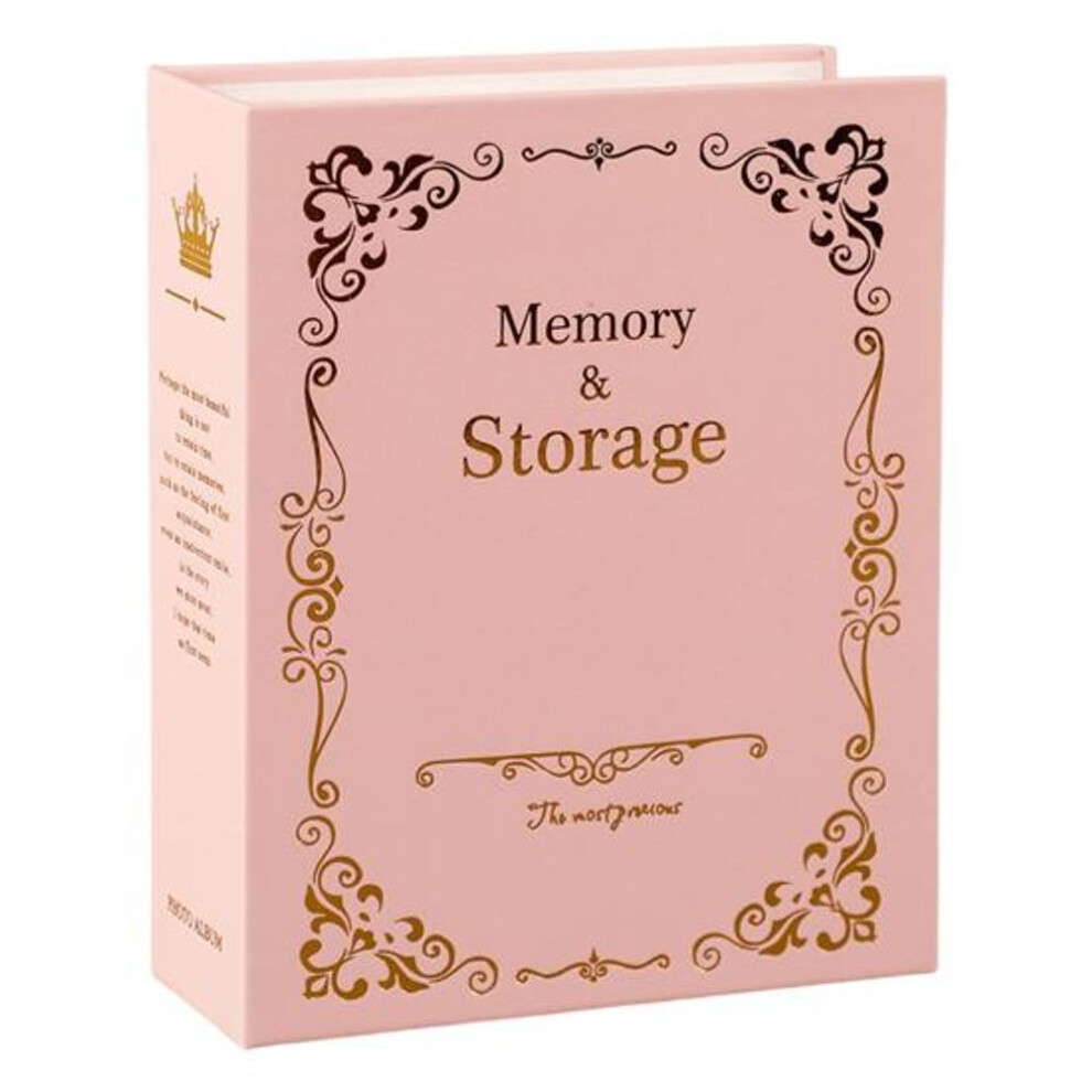 (pink) 6 Inch Large Capacity Photo Album Book Inserted Type Durable Household Portable Diy Picture Scrapbook