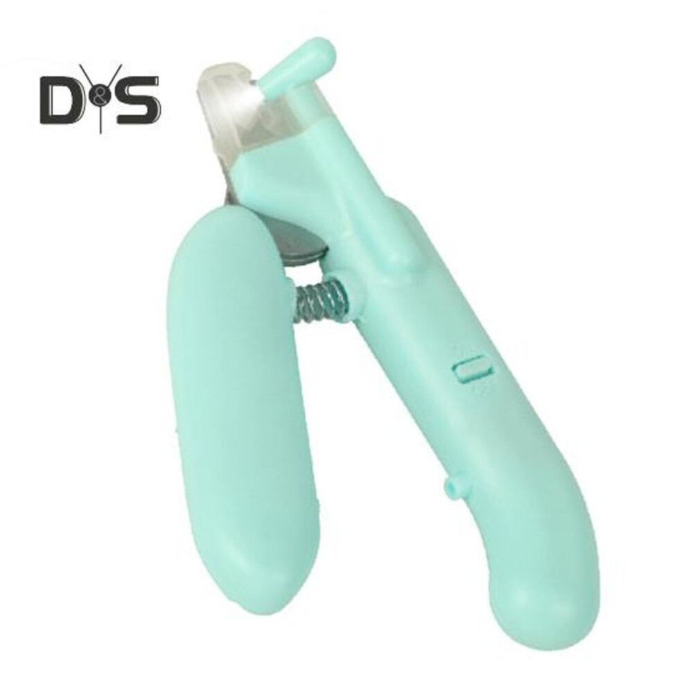 (green) Pet Nail Clippers With Led Light Safety Lock Child Proof Cat Dog Nail Trimmer Portable Pet Grooming Nail Clippers For Cat Dog Rabbit