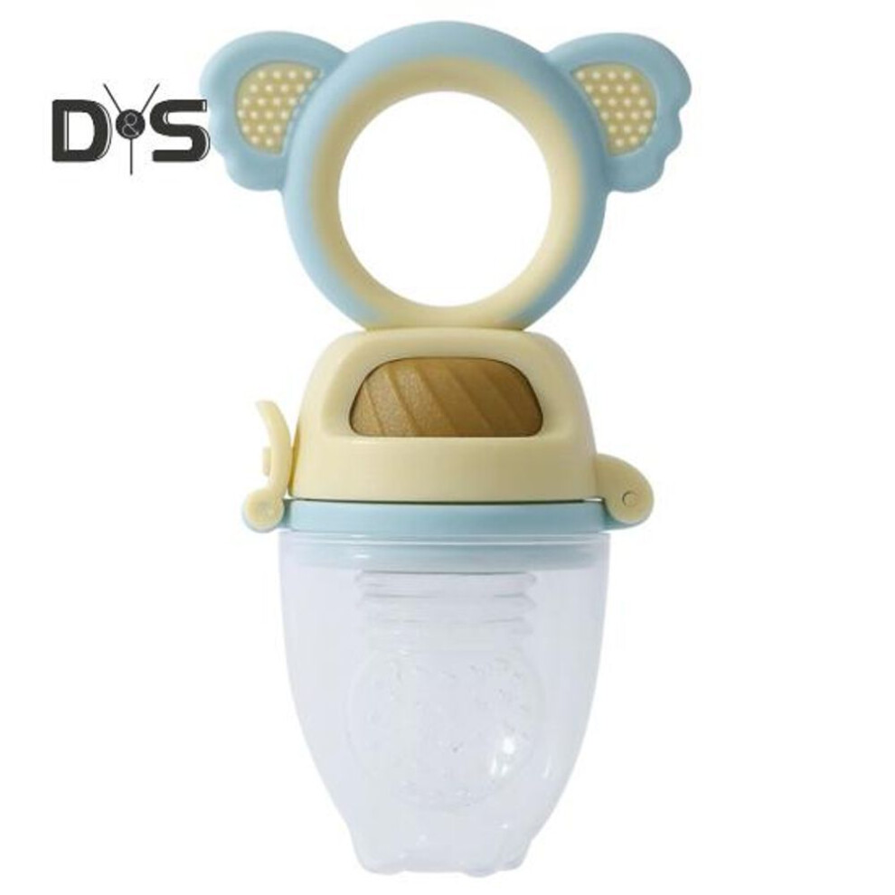 (yellow) Baby Bite Pacifier Food Grade  Leakage Evenly Supplementation Silicone Baby Nibbler Feeding Juice Extractor Pacifier Baby Products