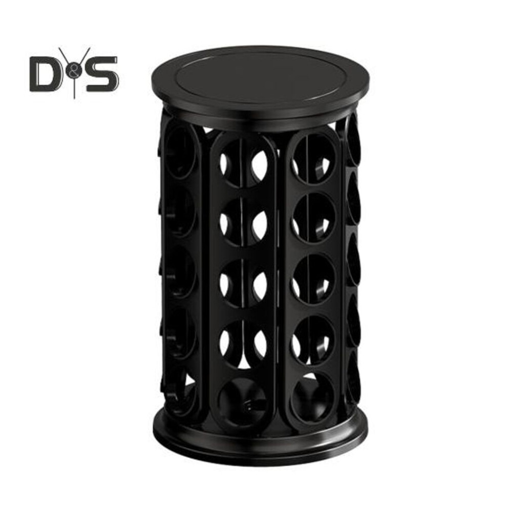 (black) K Cups Holder Carousel Stand 40 Pods Storage Rack Rotating Coffee Capsule Organizer 360-degree Rotating Coffee Pods Holder