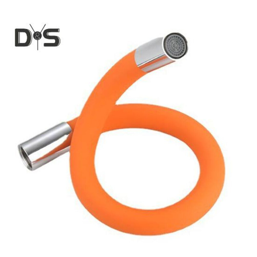 (orange, M) 20/30/50CM Faucet Extender Tube 360 Degree Rotatable Bendable Flexible Kitchen Bathroom Water Tap Connector Pipe Splash Proof Faucet Extension Hose