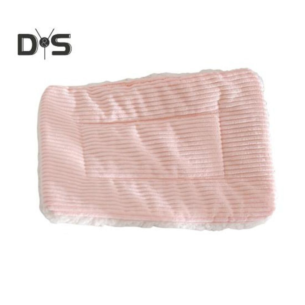 (pink, L) Guinea Pig Cage Liner Bed Winter Warm Plush Pad Hamster Nest Mat Small Animal Accessories For Squirrel Hedgehog Chinchilla Rabbit