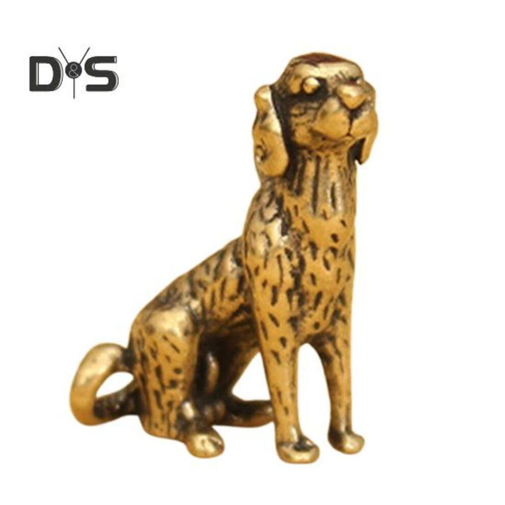 (Other, Dog) Chinese Zodiac Ornament Smooth Brass Keychain Pendant Jewelry Diy Charm Bag Decoration Charm Bring Luck Prosperity Desktop Animal Figurine