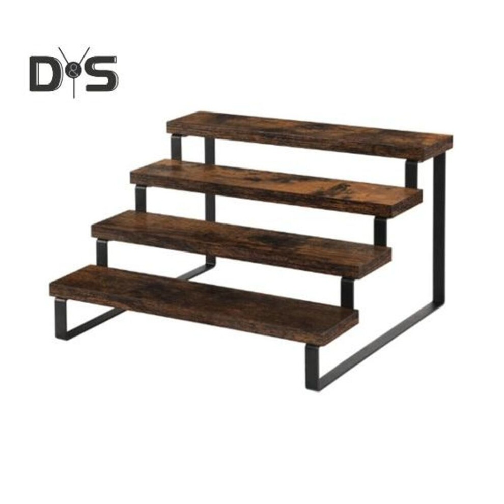 Wooden Storage Rack 4-tier Display Stand Strong Load-bearing Easy To Install Perfume Organizer Tiered Spice Rack Display Shelf
