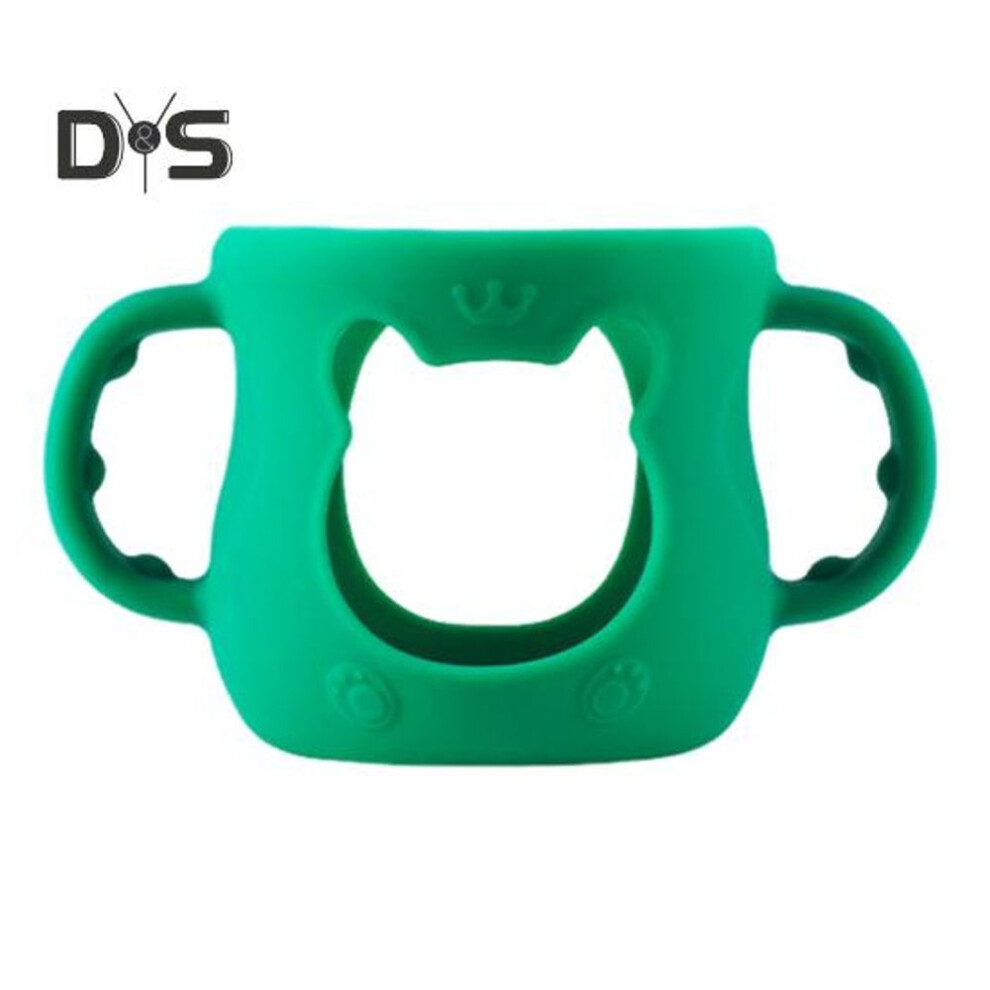 (green, S) Silicone Bottle Sleeve With Handle Insulated Cup Sleeve For 4/8 Oz Glass Bottles Drop Protection Anti Breakage Baby Bottle Holder