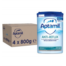 Aptamil Anti-Reflux Baby Milk Powder Formula, from Birth, 800g (Pack of 4)