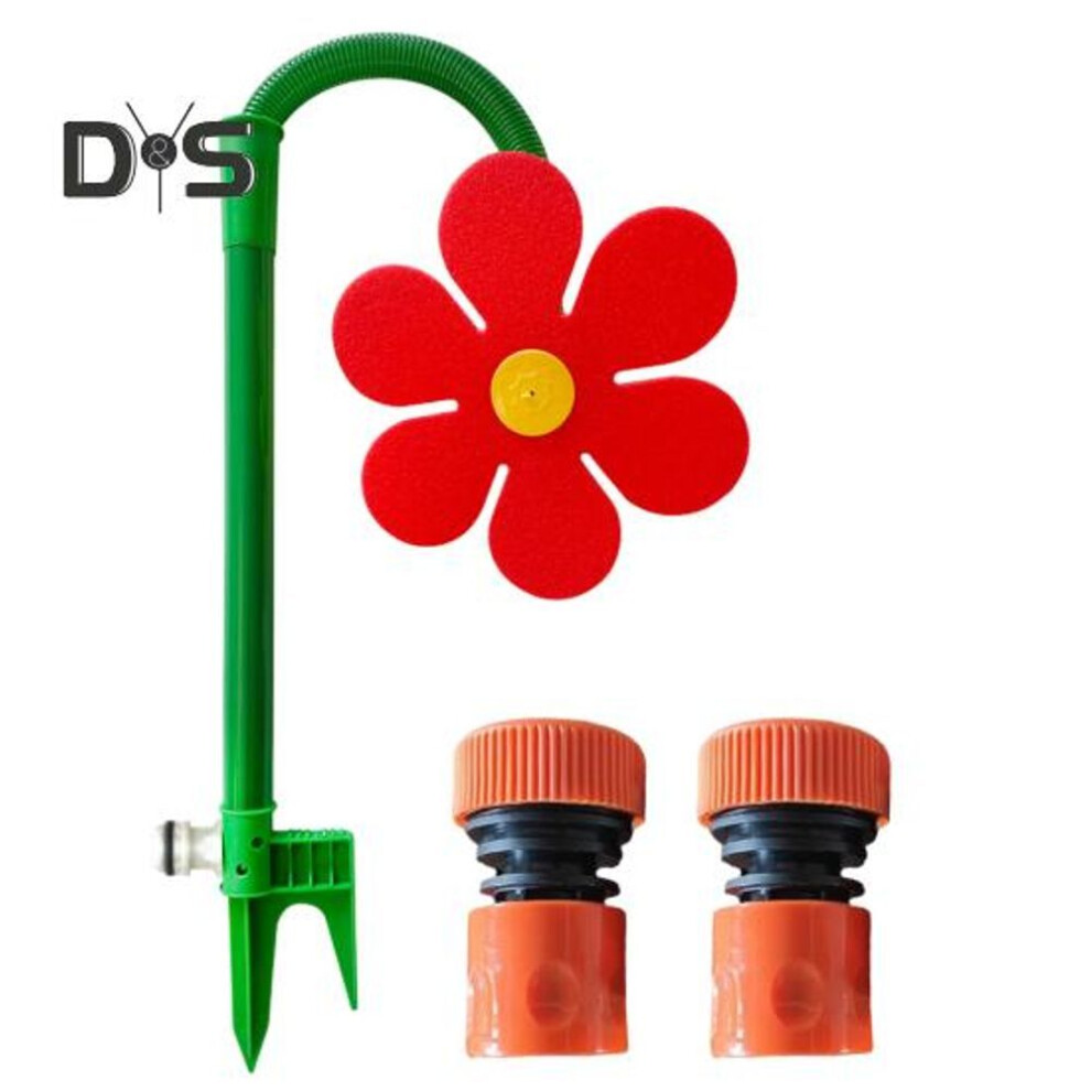 (red) Dancing Flower Sprinkler For Dogs Crazy Flower Lawn Sprinklers With Spike Garden Irrigation Tool For Yard Watering Decoration