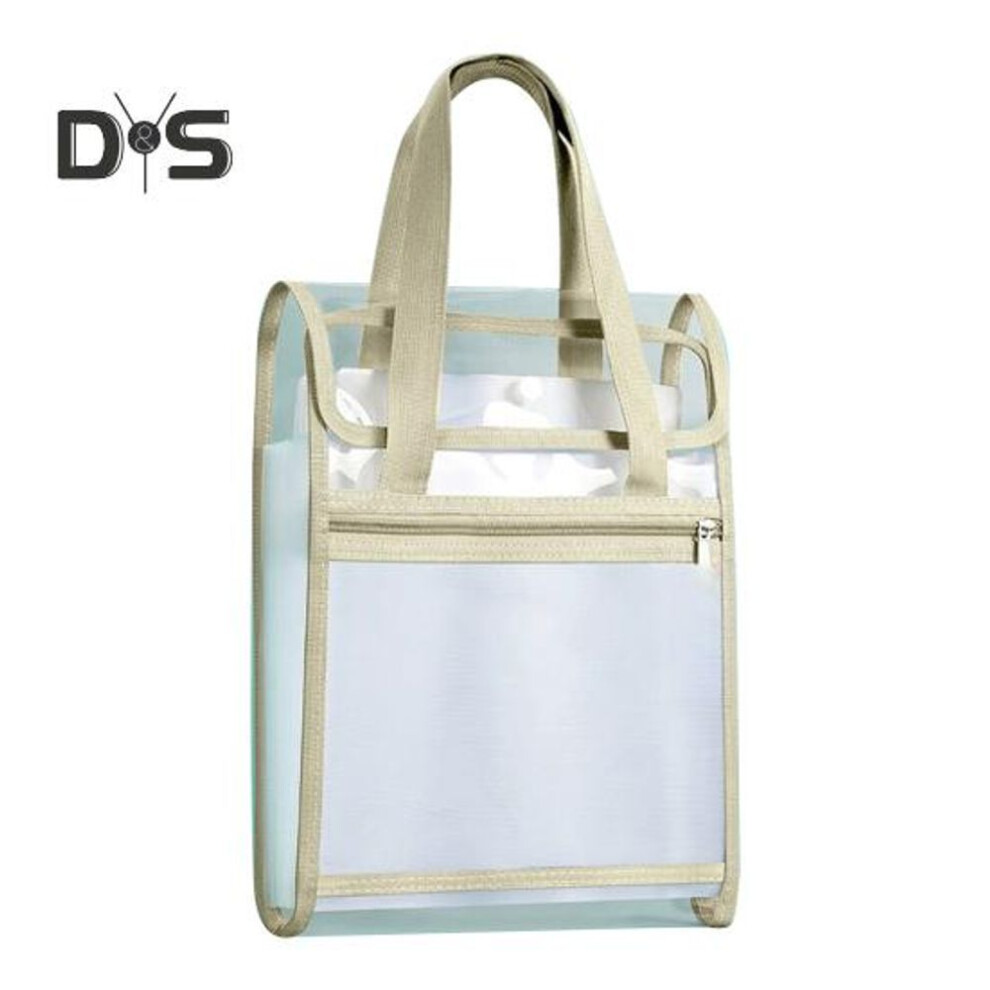 (yellow) Vertical File Folder Expanding Accordion Folder With 13 Pockets Waterproof Clear File Organizer Tote With Handle For A4 Size Document Storage