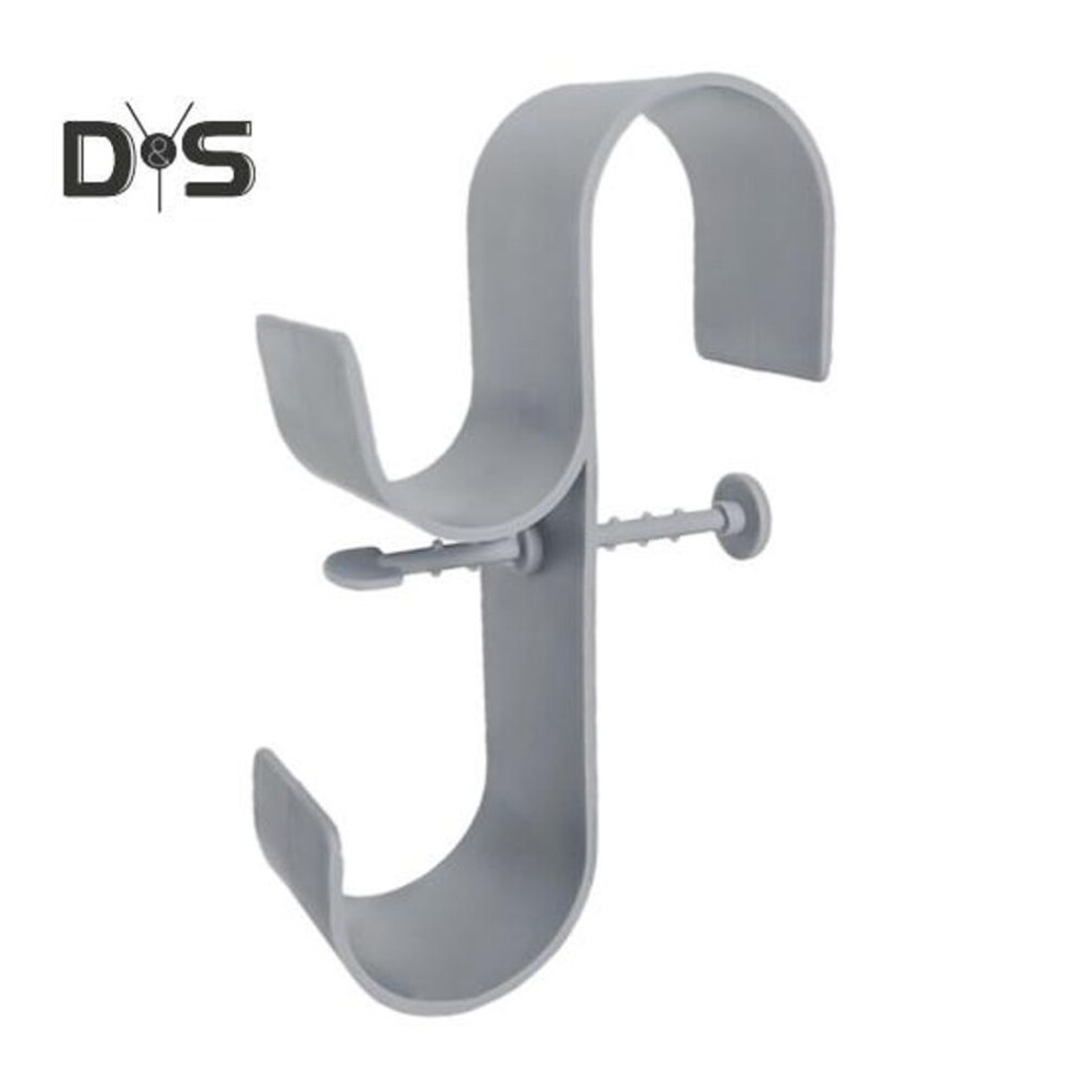 (grey) Swimming Pool Side Hook Adjustable Poolside Pool Leaf Skimmer Net Brush Holder Heavy Duty Plastic Above Ground Pool Pole Hanger Tools Pool Accessories