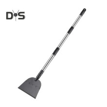 (as the picture, S) Flat Shovel Ice Scraper with Long Handle Adjustable Height Easy Assembly Ice Removal Tool Outdoor Garden Cleaning Scraper
