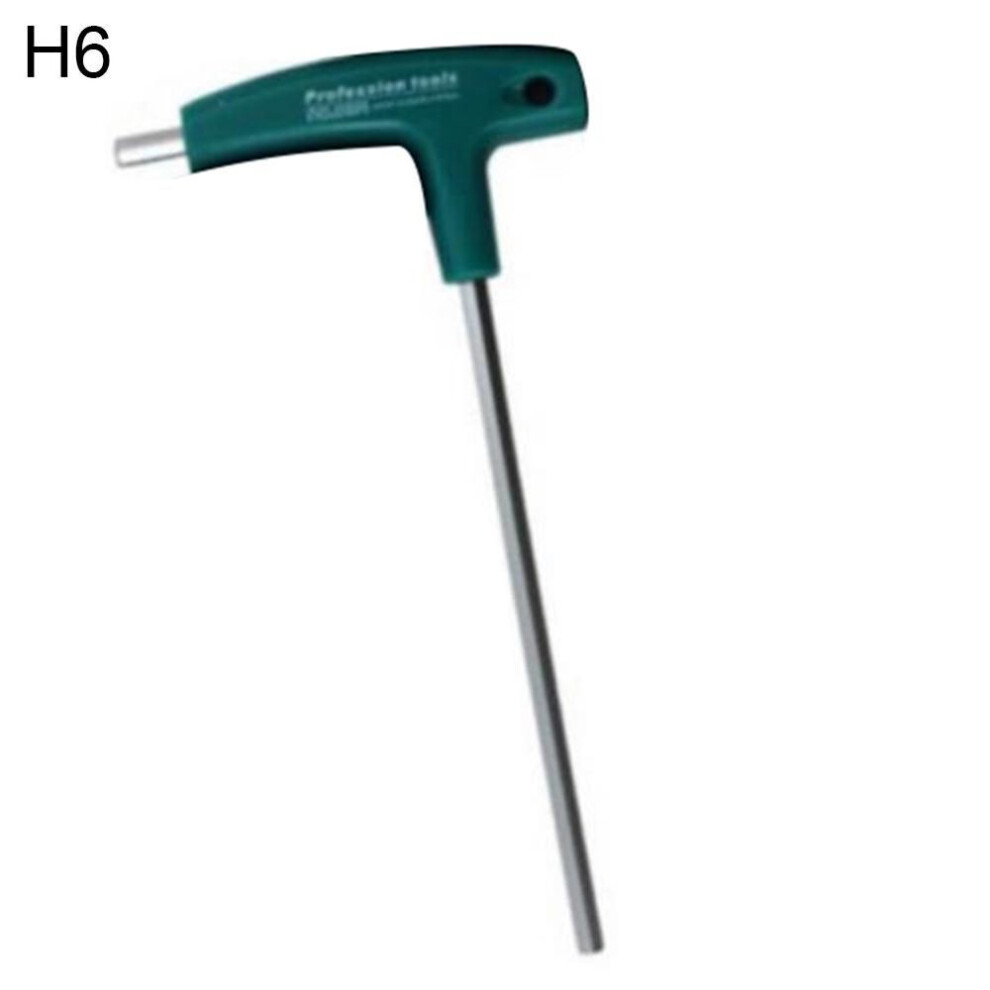 (as the picture, H6) Glimmer T Handle Hexagon Allen Wrench Hex Key Spanner Hand Tool