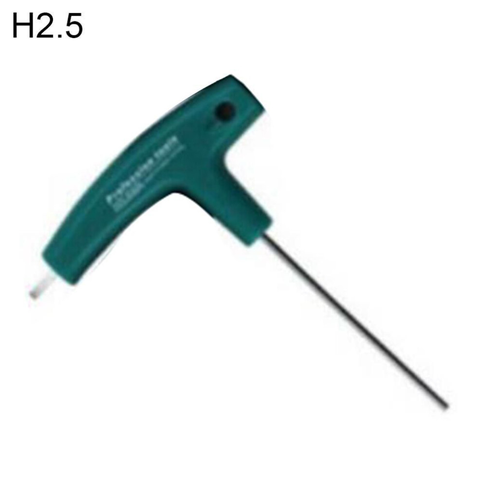 (as the picture, H2.5) Glimmer T Handle Hexagon Allen Wrench Hex Key Spanner Hand Tool
