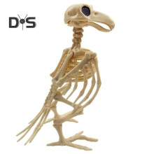 (as the picture, Q) Halloween Decoration Mini Skeleton Bone Statues Poseable Rat Dog Spider Cat Owl Skeleton Figurine for Haunted House Party Decor