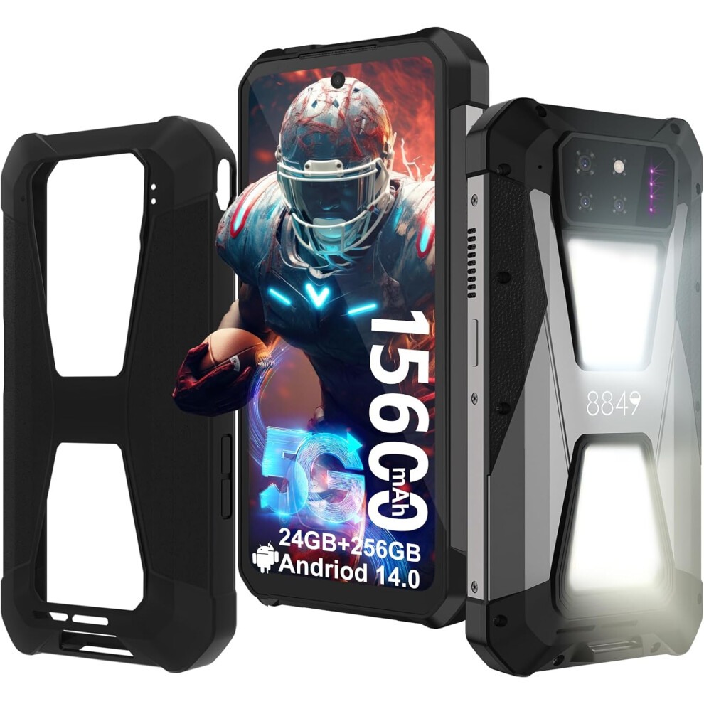 8849 Tank 3S 5G Unbreakable Android 14 Dual Sim Smartphones With Projector, 12Gb+ 256Gb (1Tb Expandable) 4017367698548