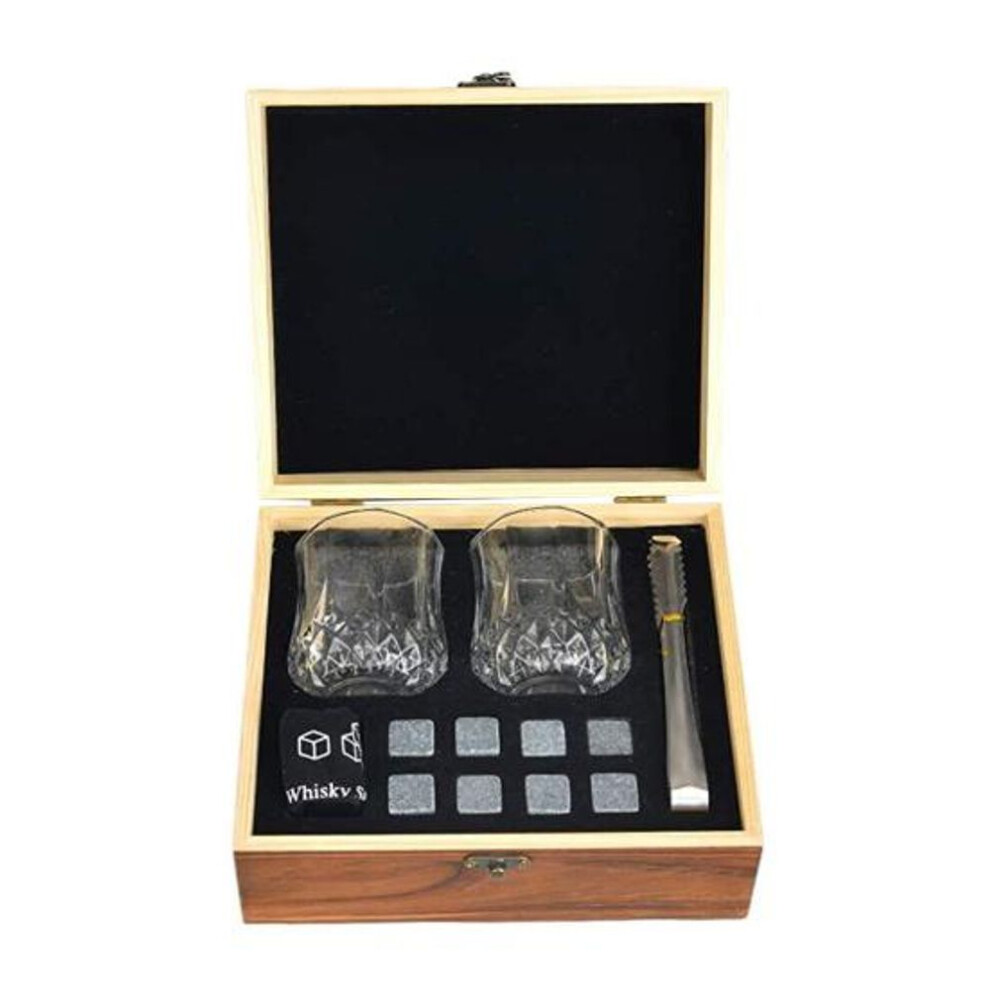 (black) 1 Set Wear Resistant Whiskey Stones Perfect Gifts Metal Reusable Smooth Wine Cool Rocks Cup