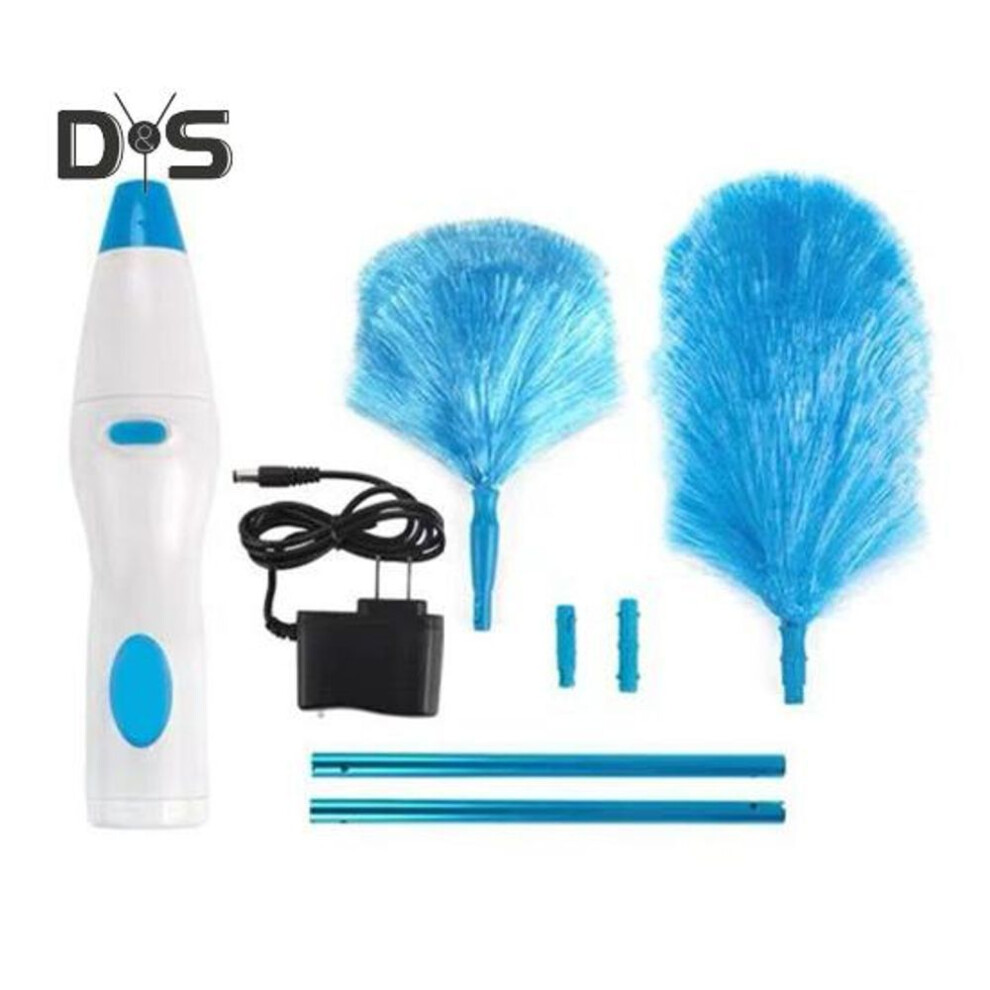 (as the picture, Charging) 360-degree Rotating Electric Duster Brush Battery Powered Quick Cleaning Super Absorbent Washable Dust Collector Wireless Cleaning Brush