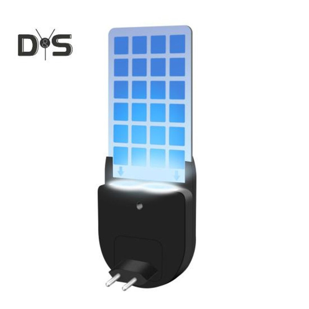 (black, EU) Sticky Fly Trap Light With Silent Uv Light Gnats Catcher Home Indoor Physical Fly Control Device Led Small Flying Animals Catching Pad