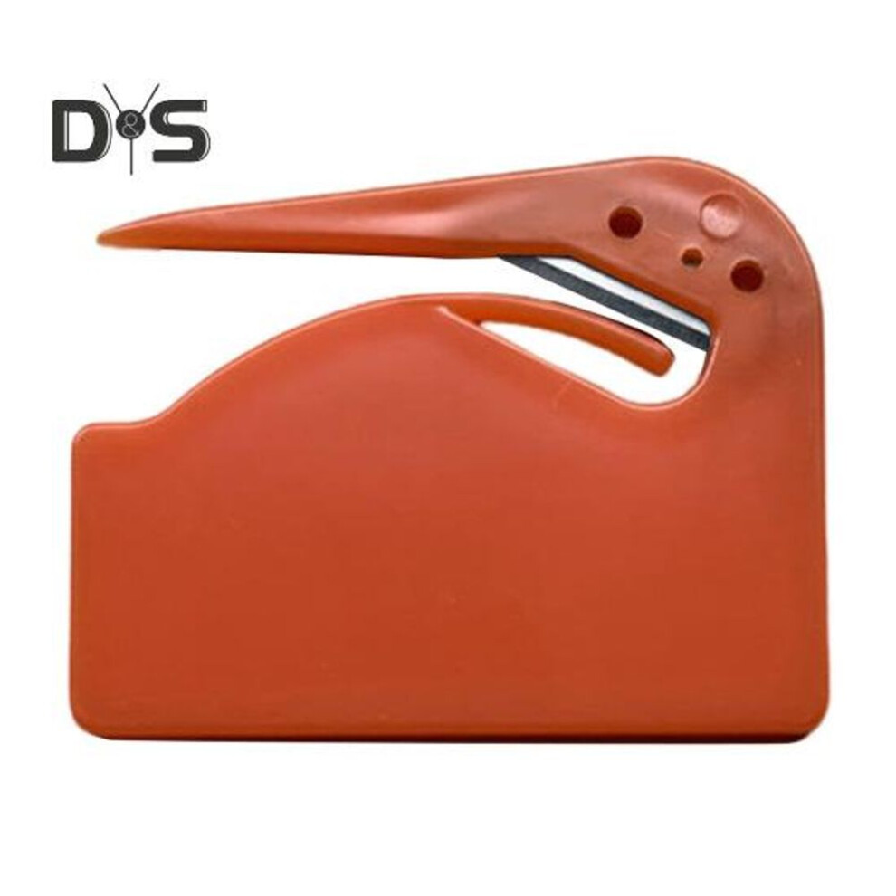 (orange) Sheet Cutter With Sharp Concealed Blade Safe Design Envelope Opener Paper Slitter Wrapping Paper Slitter Package Opener Tool For School Office Use