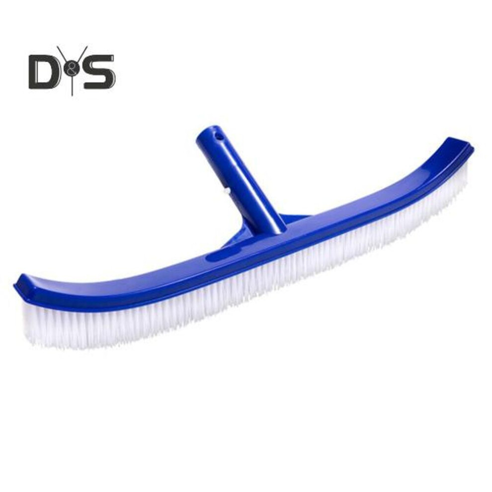 Rubber Pool Brush Head 45cm Long Cleaning Brush Pool Floor Walls High-Efficiency Curved Ends Scrub Brush