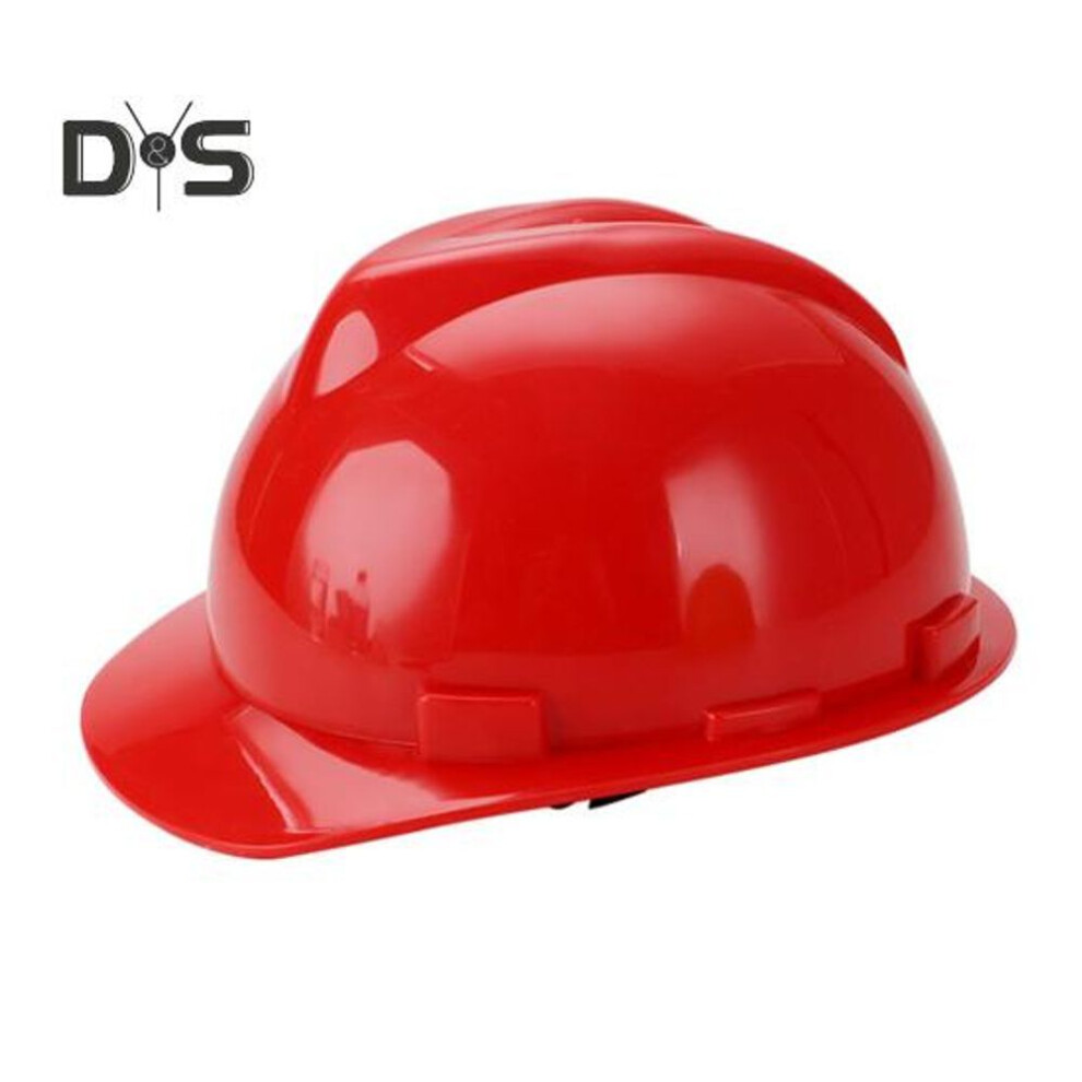 (red) Working Helmet Durable Construction High Strength Impact Resistant Shockproof Full Brim Hard Hat Protective Helmet