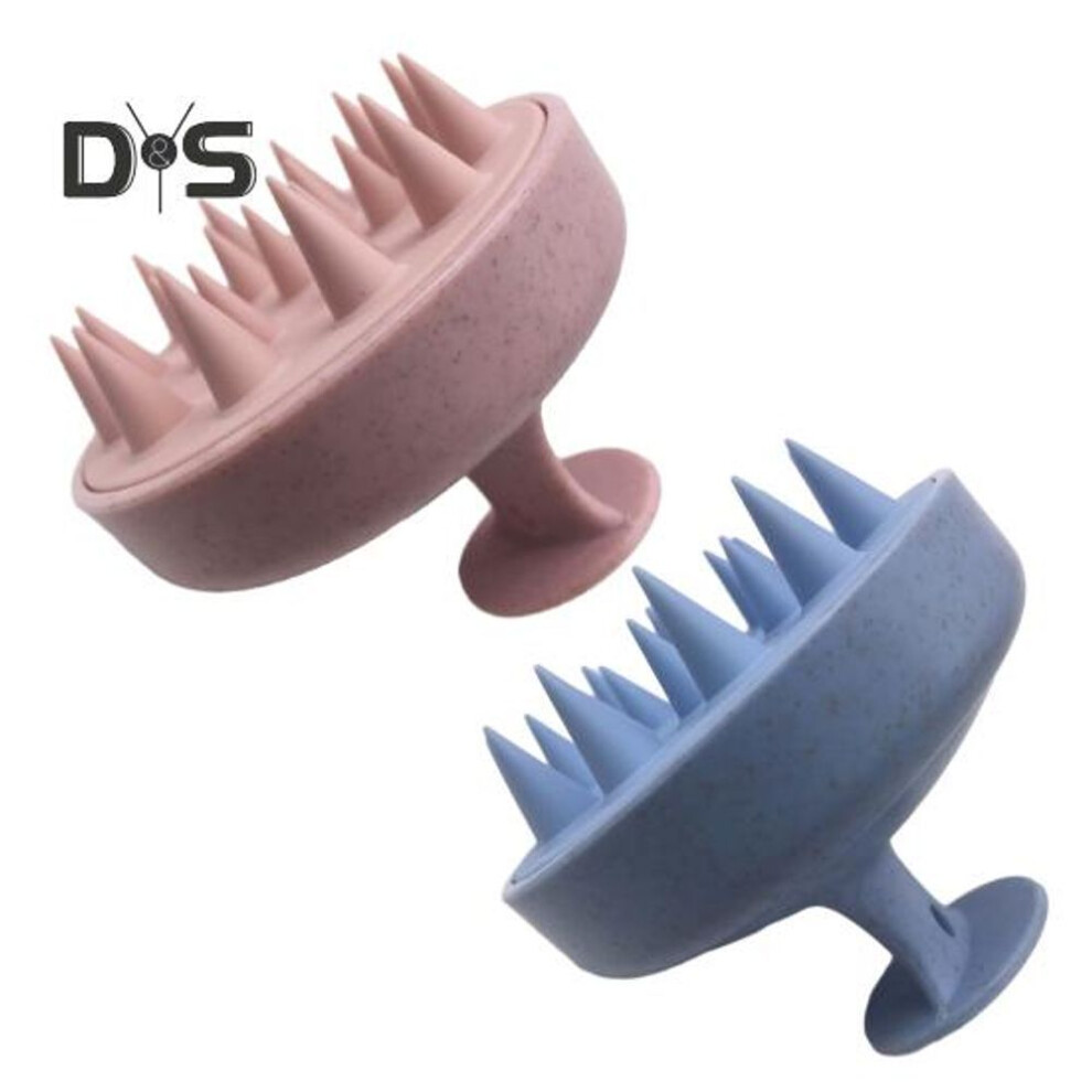 (as the picture, B) 2pcs Scalp Massager Shampoo Brush With Handle Scalp Exfoliator For Dandruff Silicone Hair Scrubber For Women Men Wet & Dry Hair Detangler Shower C