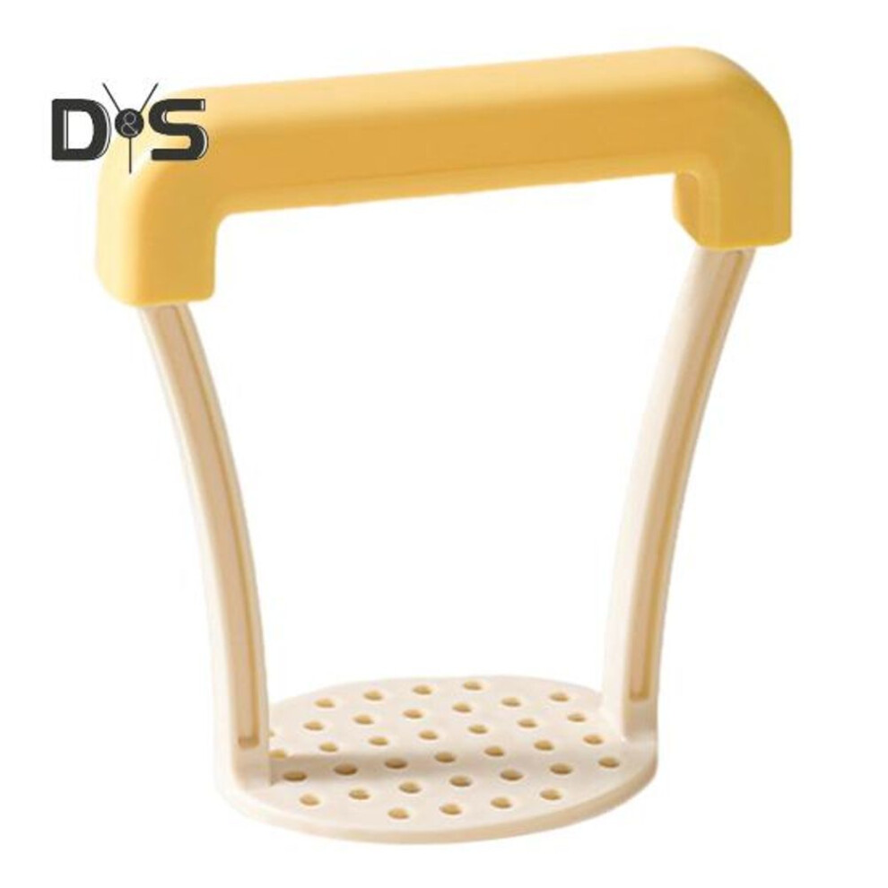 (yellow) Potato Masher With Ergonomic Handle Manual Potato Press Honeycomb Round Hole Mashed Potato Presser Multi-functional Kitchen Tool For Bean Vegetable