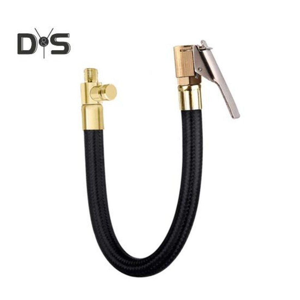 (as the picture, 60cm) Car Tire Inflator Extension Tube Clip Type Connector Car Motorcycle Bicycle Tyre Pump Quick Inflation Chuck Adapter Hose