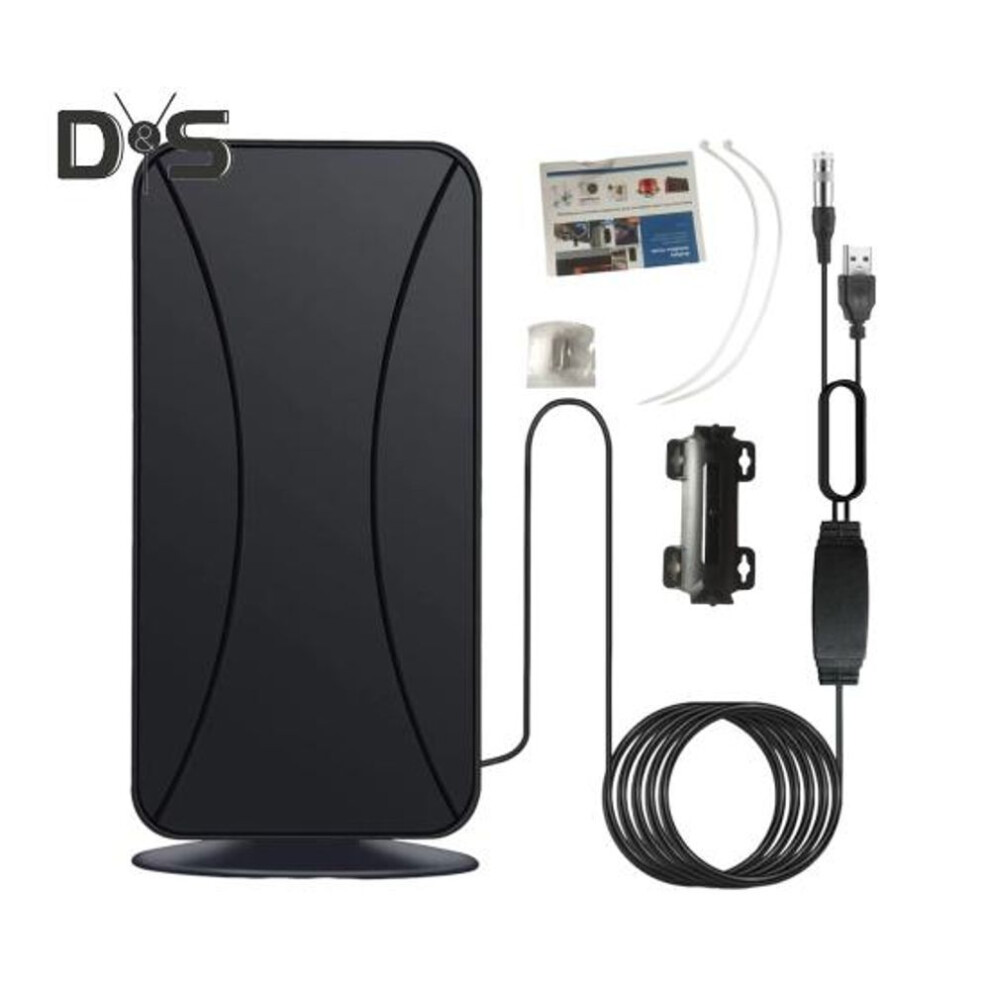 Indoor Digital Tv Antenna Signal Booster 50-80 Mile Range 1080p Support Universal Easy Installation Fireproof Design Tv Antenna