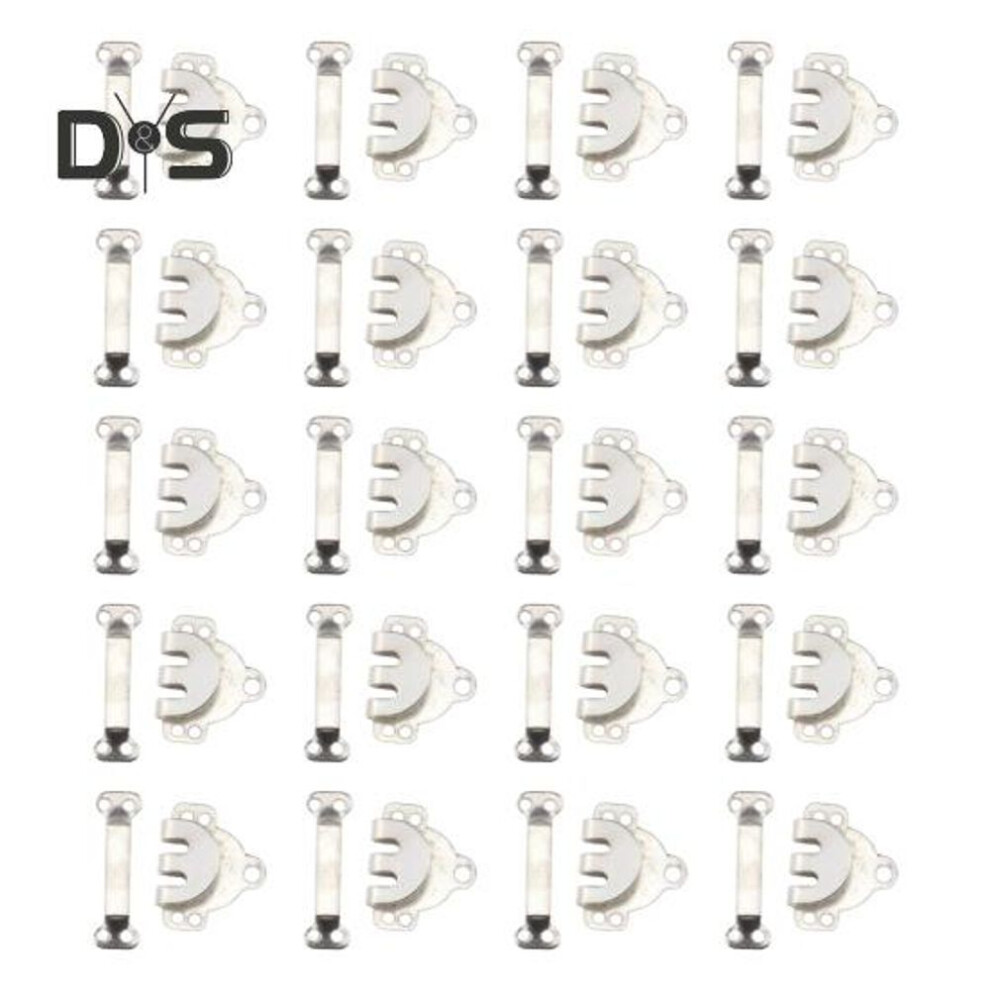 (silver) 20 Pairs Sewing Hooks And Eyes Closure Set Sewing Clasp Fasteners Kit Sew Repair Hooks Replacement For Trousers Skirt Dress Bra Sewing Diy Crafting