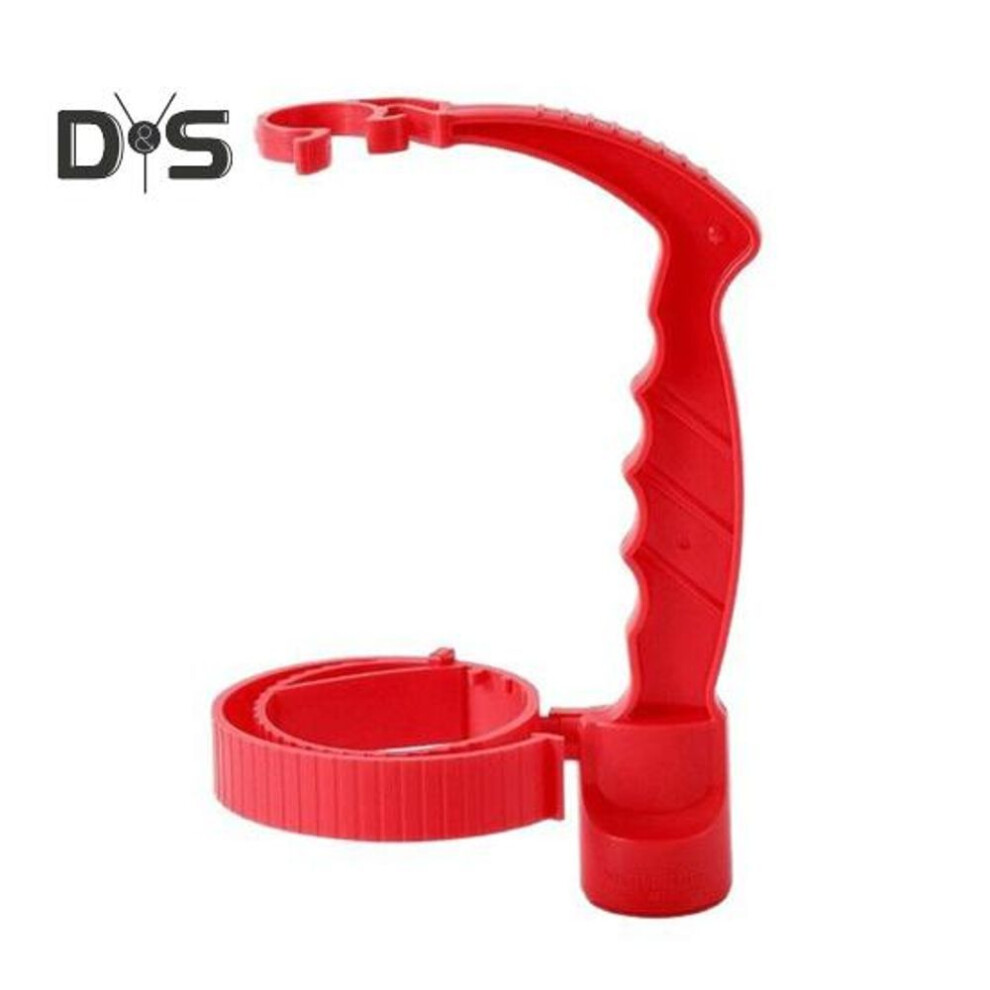 (red) Beverage Handle With Bottle Opener Adjustable Bottled Drink Carrier Grip Pouring Handle Reusable Cola Soda Water Bottle Plastic Grab Handle