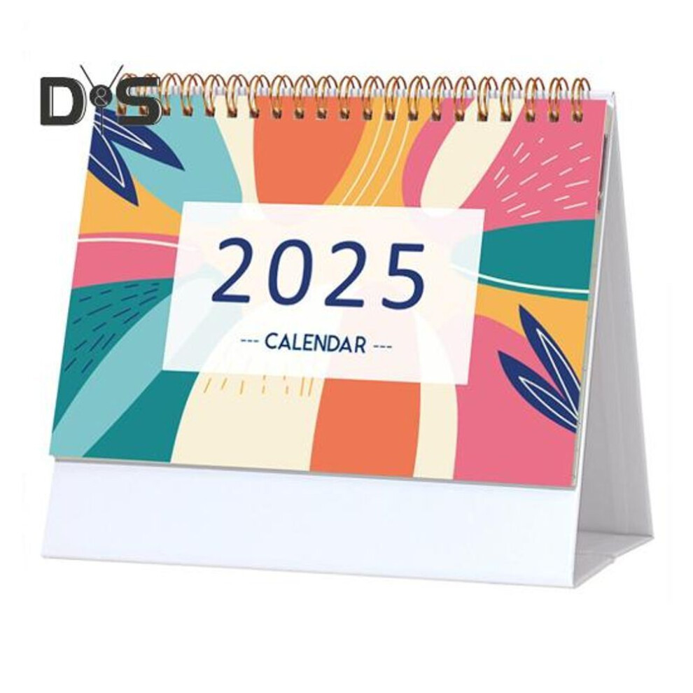 (as the picture, A) 2024-2025 Mini Desk Calendar 18 Months Standing Desk Calendar Monthly Planner To-Do List Organizer Flip Calendar Home Office Decoration