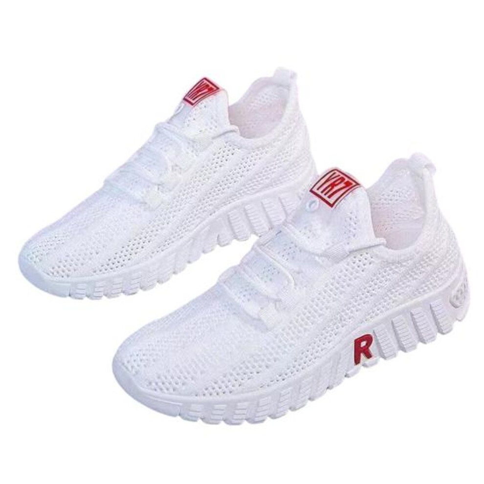(white, 37) 1 Pair Comfortable Workout Shoes White Stylish Ladies Sports Running Mesh