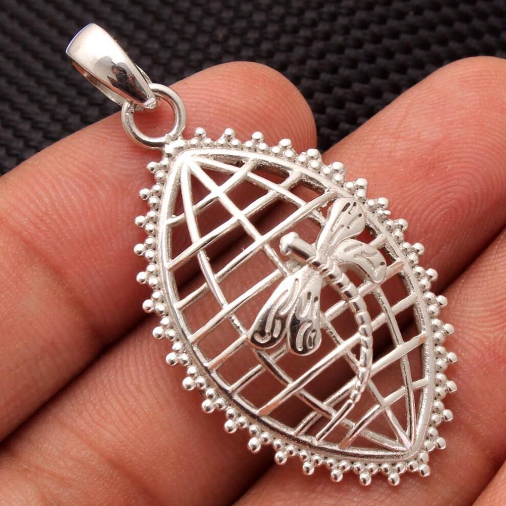 Dragon Fly Pendant, Silver Jewelry, 925 Sterling Silver, Handmade Jewelry, Gifts For Her
