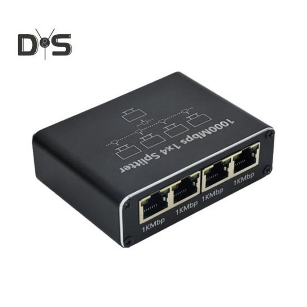 (as the picture, C) Ethernet Splitter 1000Mbps High Speed Plug-and-Play Compact Design Universal USB Powered LAN Ethernet Cable Splitter RJ45 Splitter