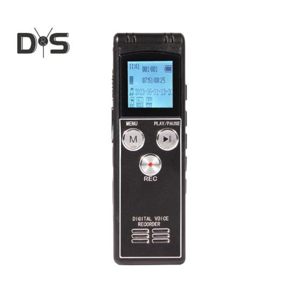 (black, 32GB) Digital Voice Recorder Multi-language Support Led Screen 1536kbps Sound Audio Recorder Dictaphone Recording Device