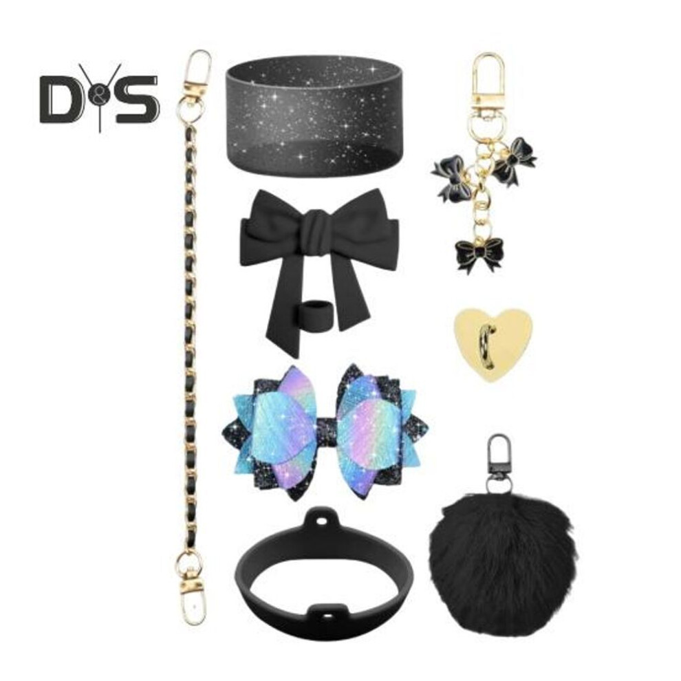 (as the picture, E) 8pcs Bling Cup Accessories For 8-46oz Tumbler Silicone Cup Boot Cute Bowknot Straw Topper Handle Strap Charms For Water Bottles
