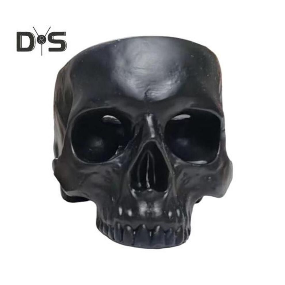 (black) Halloween Tearful Skull Candle Holder Gothic Weeping Skull Resin Figurine Tealight Pillar Candle Stand Candlestick Centerpiece Desktop Decoration