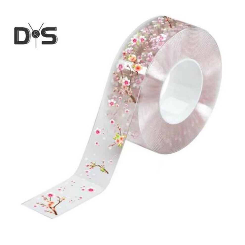 Adhesive Tape Waterproof Transparent Flower Print Cuttable Sealing Corners Seams Caulk Tape Flexible Corner Sealant Tape