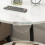 Round 2 Tier Coffee Table Side Table White Marble Effect End Table Living Room 4