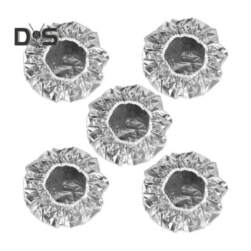 (as the picture, 27cm) 5pcs Aluminum Foil Hair Heat Hat Reusable Professional Hot Oil Treatment Deep Conditioning Heating Processing Hair Care Hat