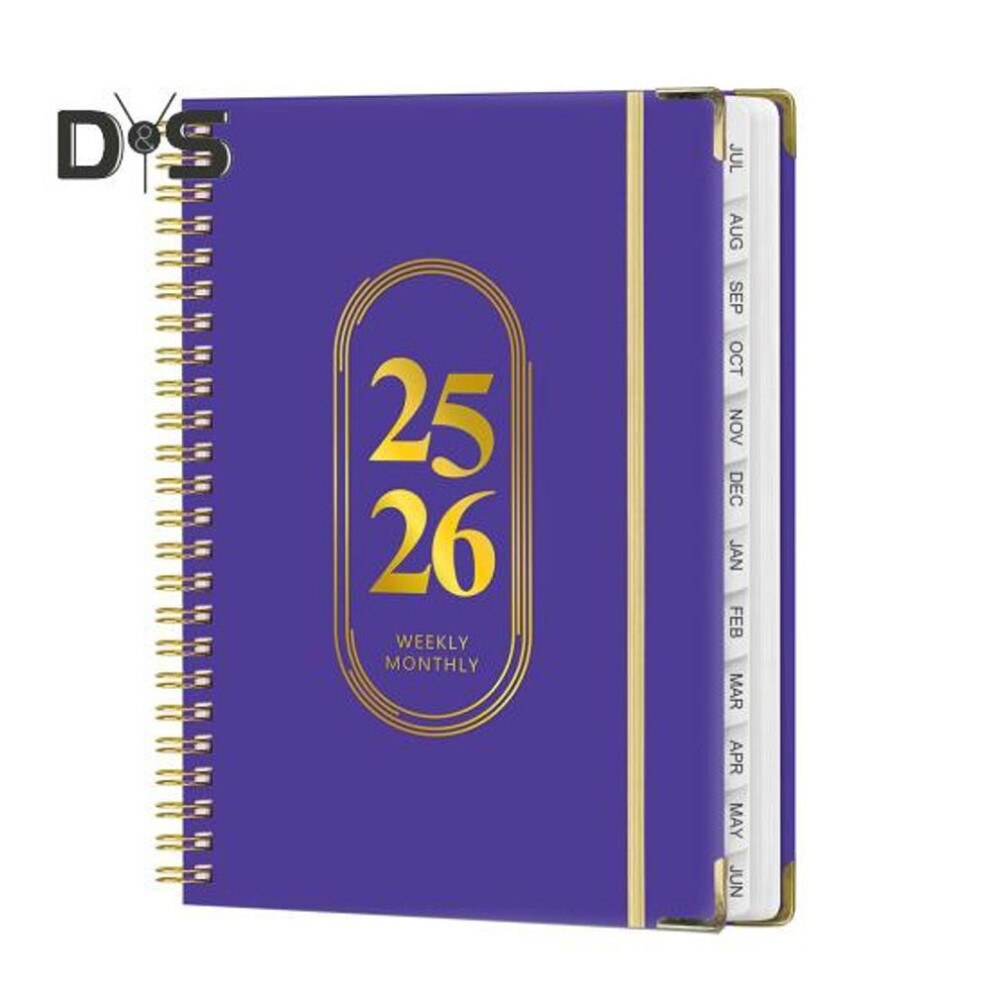 (purple) 2025-2026 Planner 18-month Daily Weekly Monthly Planner Organizer Runs Jul. 2025 - Dec.2026 Spiral Agenda Book For Office School Supplies