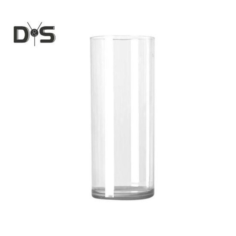 (as the picture, 25cm) Clear Cylinder Vase Wedding Party Dining Table Centerpiece Decoration Hydroponic Flower Holder Transparent Container Hurricane Candle Holder