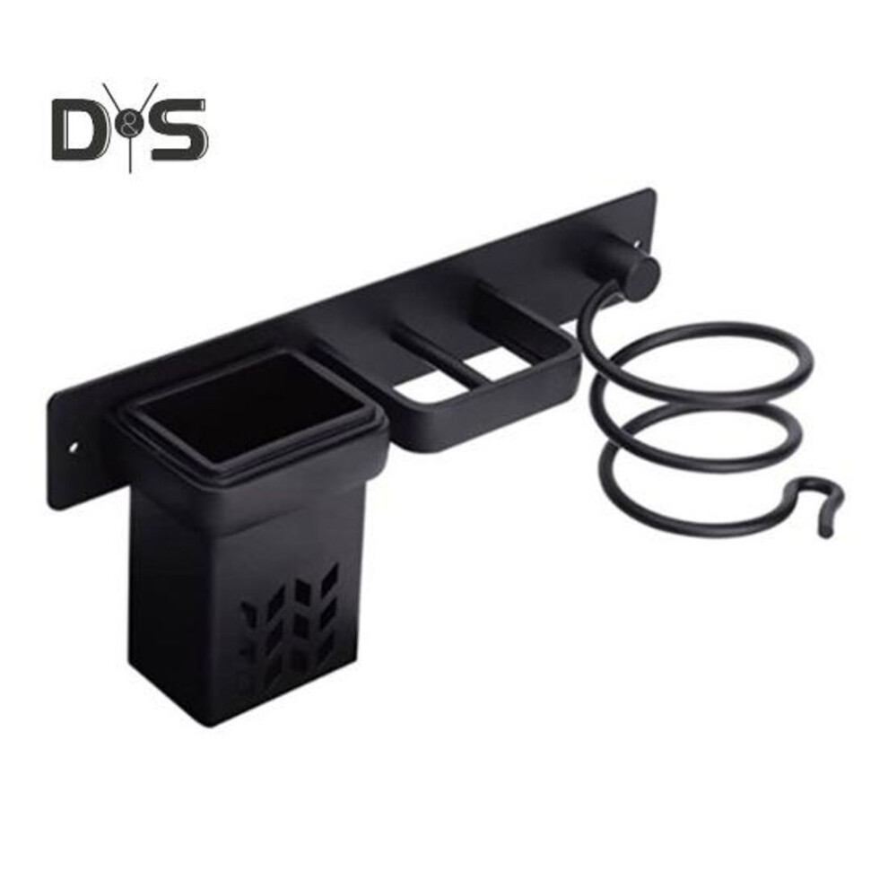 (as the picture, A) Hair Dryer Holder Curling Iron Storage Rack Heat-resistant Wall Mount Bathroom Blow Dryer Holder Bathroom Hair Tool Organizer Rack