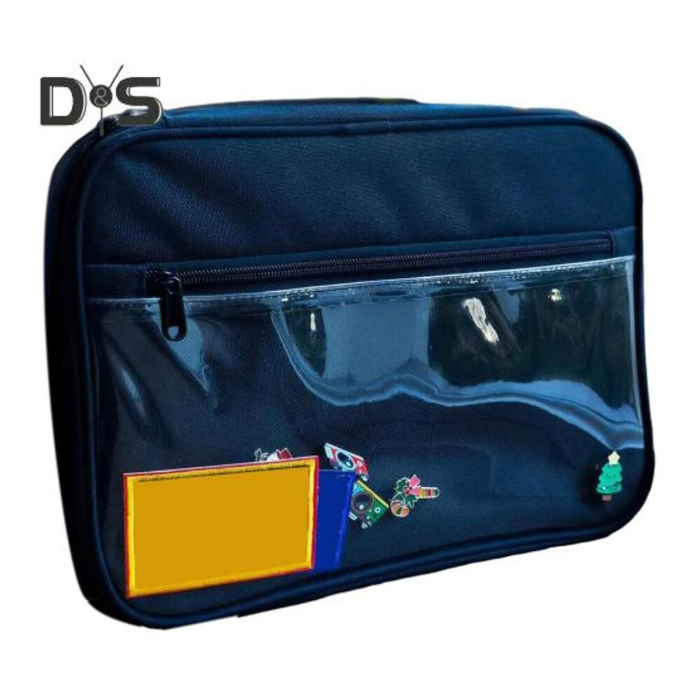 Enamel Pin Display Case With Handle Zipper Closure Large Capacity Portable Enamel Pin Display Board Pin Binder