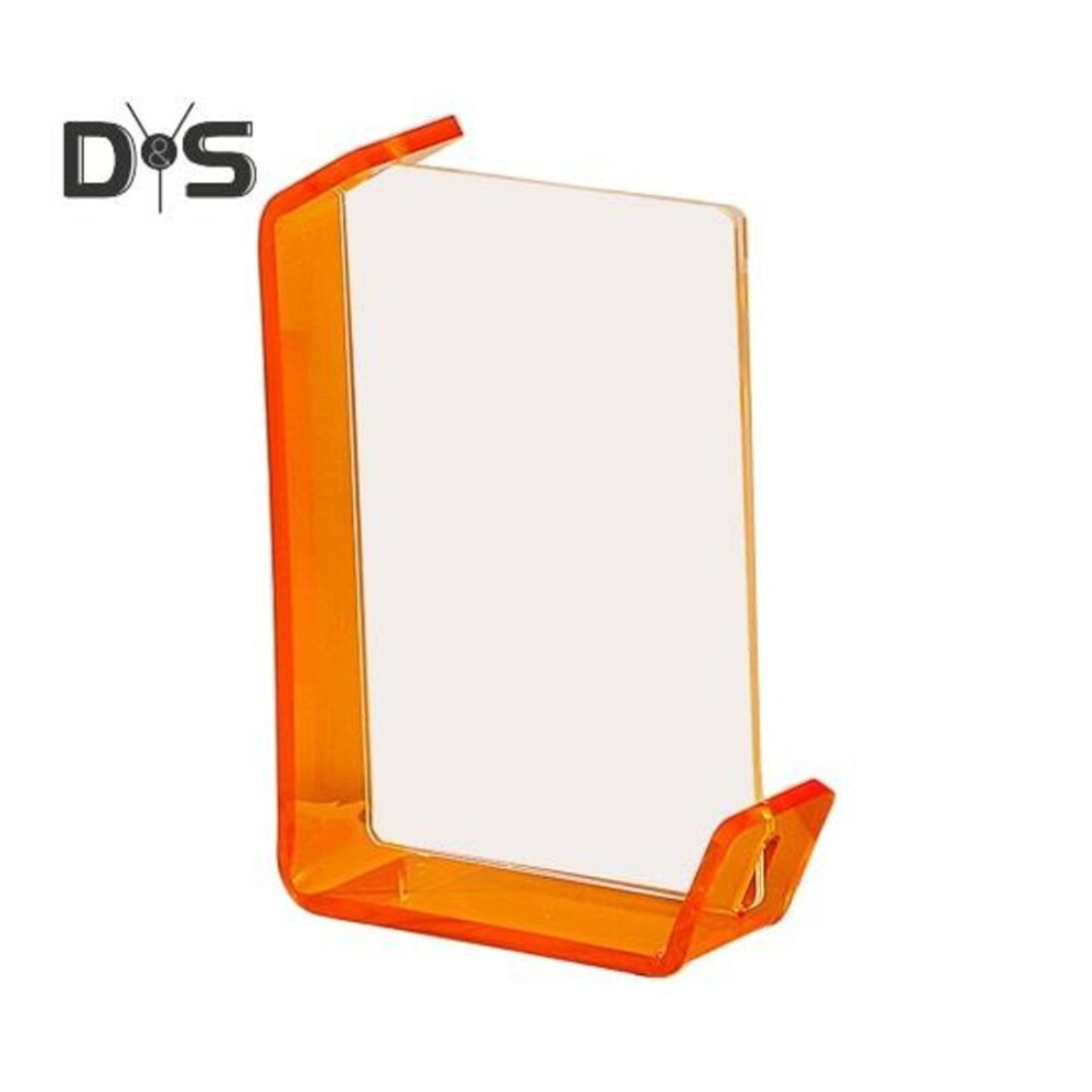 (orange, 6inch) 6/7-Inch Floating Photo Frame DIY Double-sided Horizontal Vertical Neon Acrylic Home Office Desktop Standing Decorative Picture Display Frame