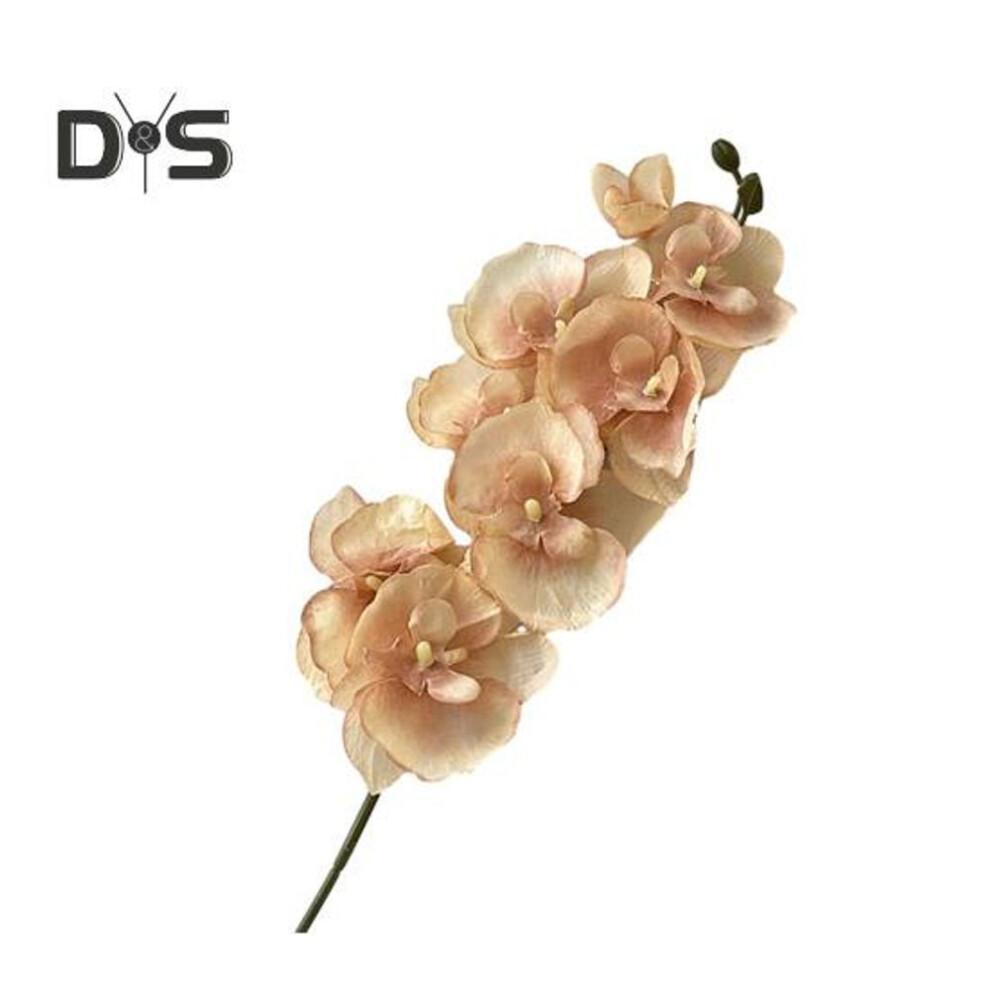(champagne) Artificial Moth Orchids Realistic Fake Silk Flower Wedding Party Home Office Table Centerpiece Faux Phalaenopsis Floral Branch Decoration