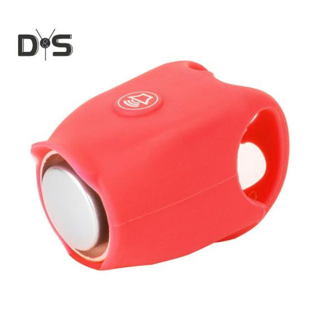 (red) Electric Bike Horn 120db Loud Sound Waterproof Battery Powered Waterproof Mtb Road Mountain Bicycle Handlebar Alarm Bell Bike Accessories