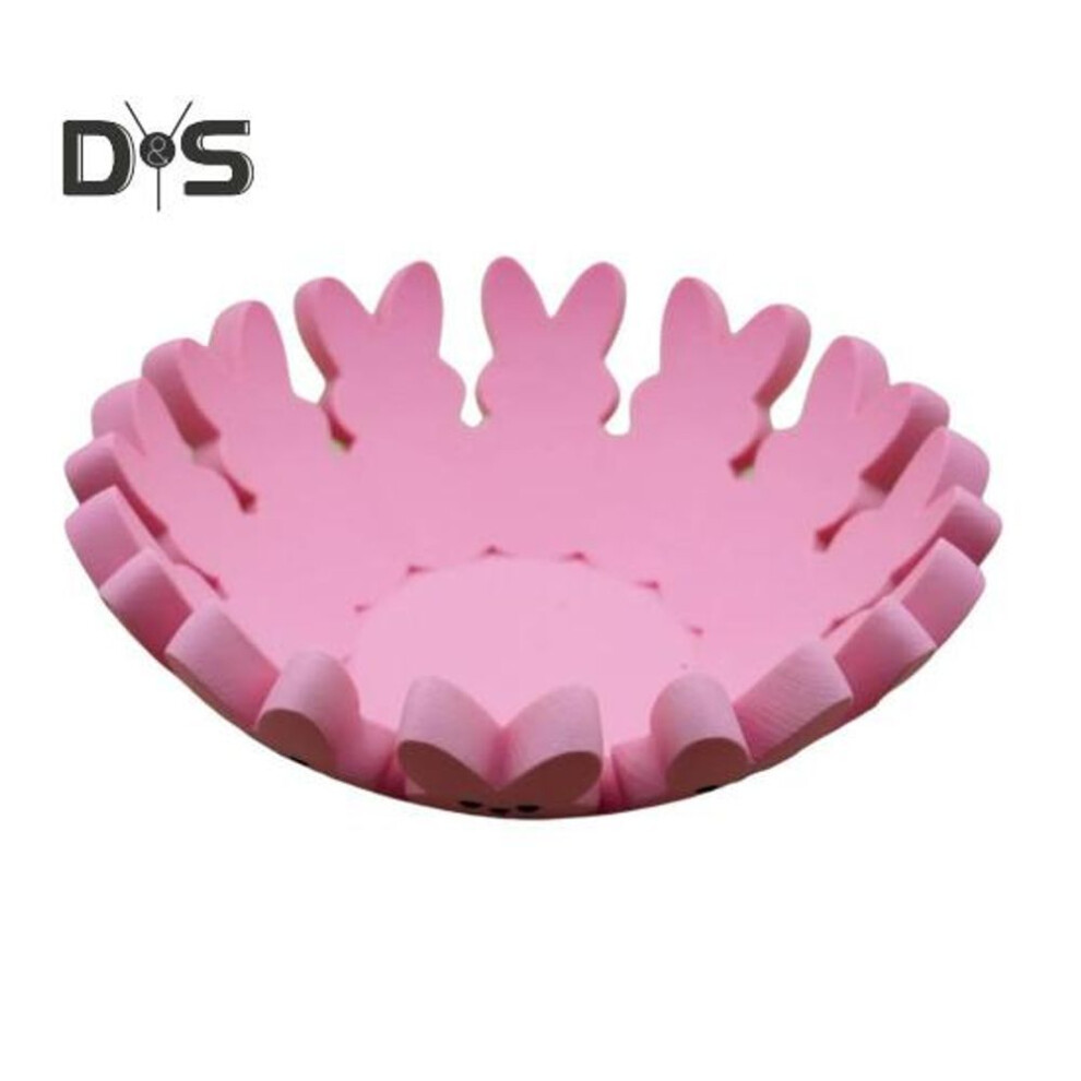 (as the picture, M) Pink Bunny Bowl Candy Tray For Easter Decorations Festive Bunny Candy Dish Easter Gift Basket Home Decor For Family
