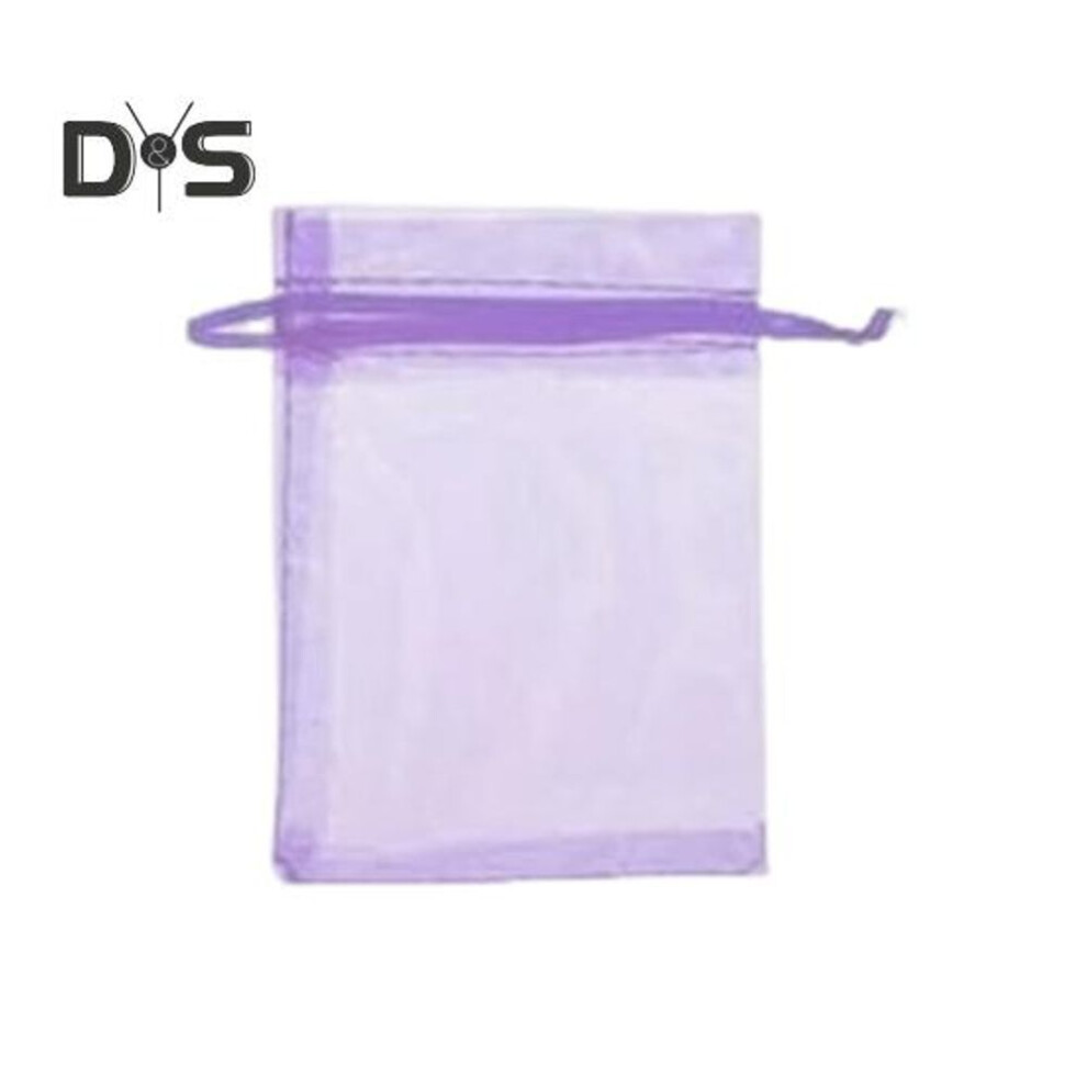 (light purple, S) 100Pcs Organza Bags Large Capacity Vibrant Color Multipurpose Party Favor Mesh Bags Drawstring Jewelry Gift Bags