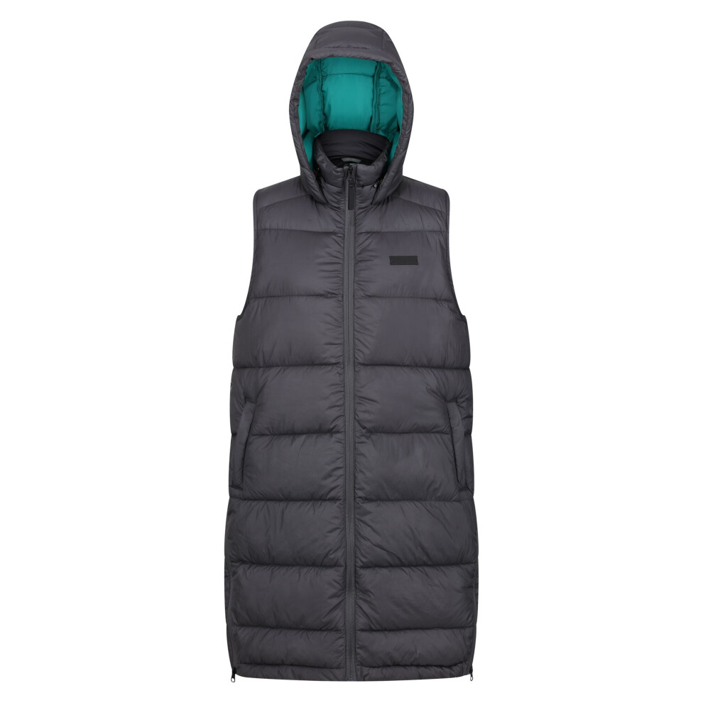 (18 UK, Seal Grey/Quiet Green) Regatta Womens/Ladies Ganella Long Length Gilet